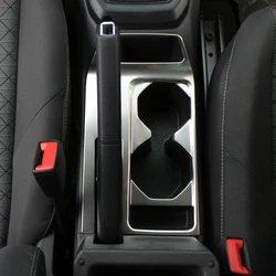 Car Center Console Sticker Cover for Volkswagen VW T-Cross Tcross LHD 2018-2023 Stainless Steel Water Cup Panel Trim Accessories