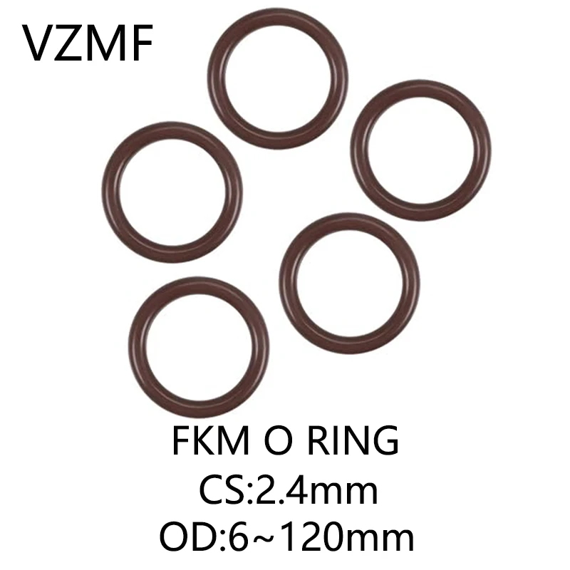

CS 2.4mm,Brown FKM O Ring Seal,High temperature and Corrosion Resistance ,Fluorine Rubber Outer diameter 6~120mm Wire diameter