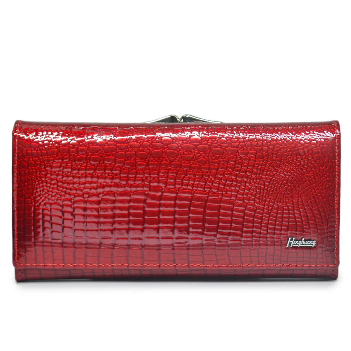 HH Genuine Leather Women's Wallet Alligator Long Hasp Zipper Wallet Ladies Clutch Money Bag New Female Luxury Coin Purses