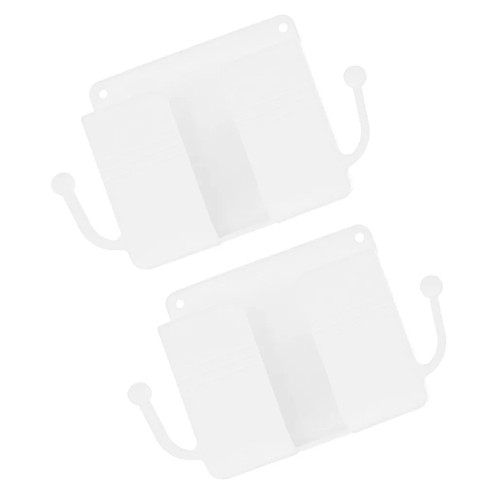2Pcs Sticky Wall Remote Box Phone Holder for Shower Cooking Watching Videos Listening Music Bedside Kitchen Bathroom Mirror