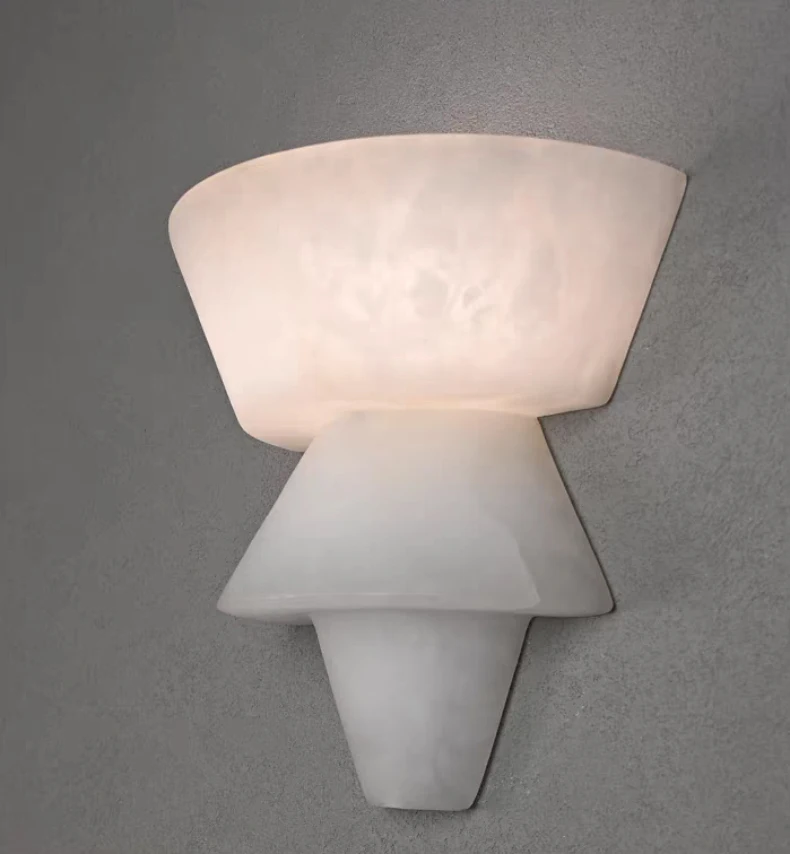 Italian Art Real Marble Wall Light G4 Bulb Home Sconce