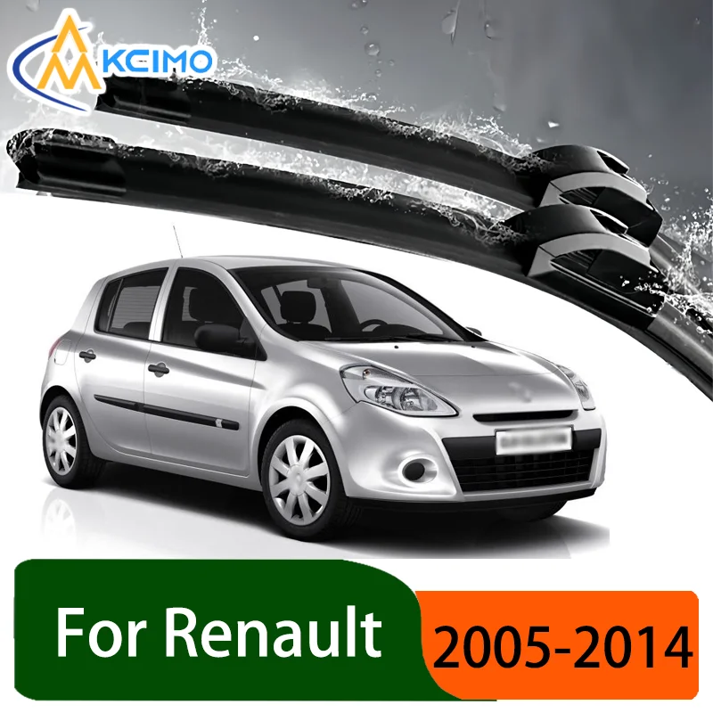 

Silent Black Front Rear Wiper Blades Set for Renault Clio III X85 2005-2014 Auto Windscreen Windshield Window Wiper Accessories