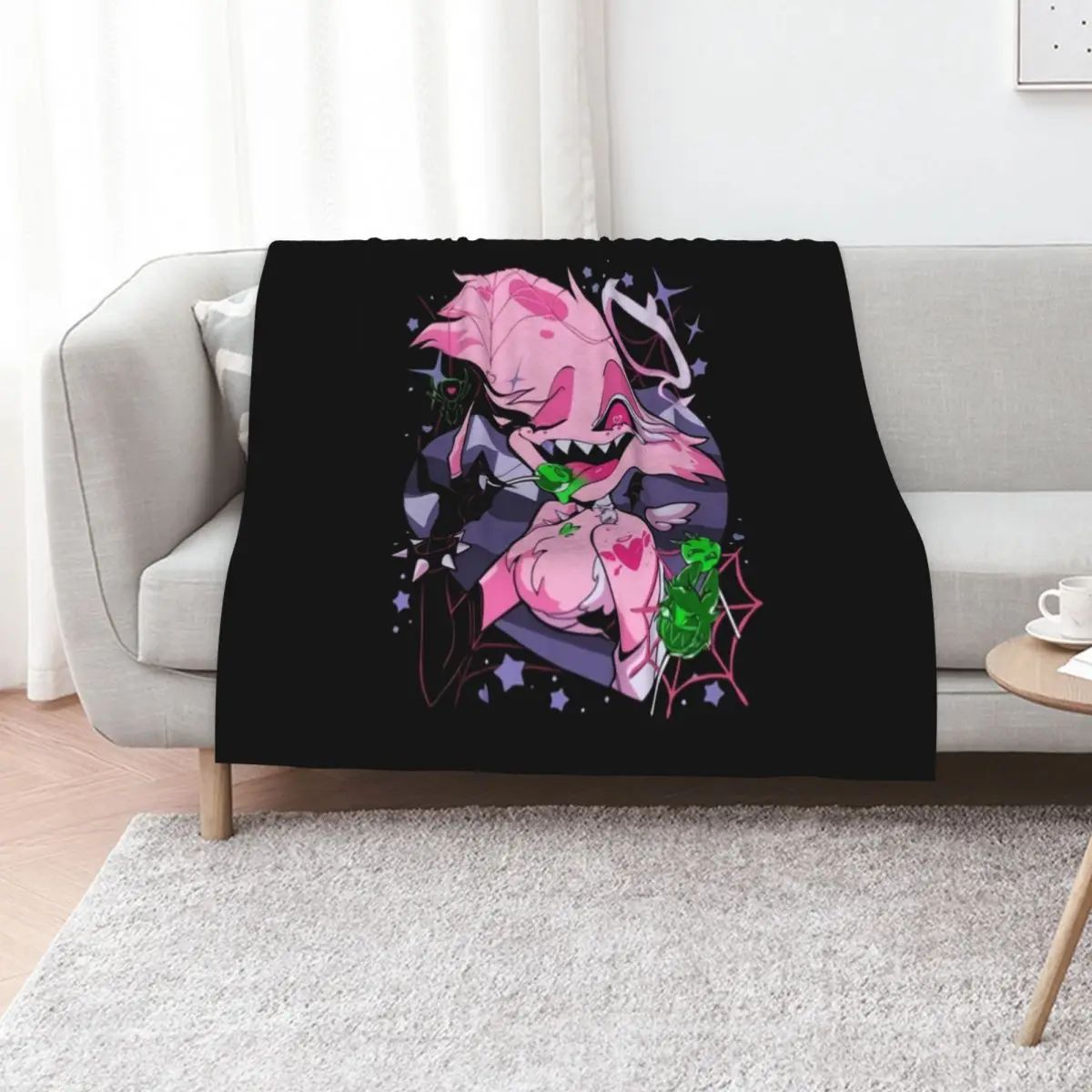 Angel Dusts Tricks and Treats Throw Blanket warm for winter Flannel Fabric Giant Sofa Sofa Throw Tourist Blankets