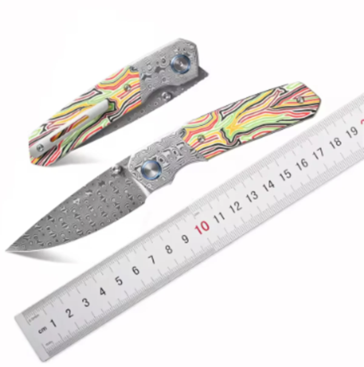 Sitivien ST271 Pocket Knife M390/Damascus Steel Blade Color G10/Carbon Fiber Handle Folding Knifes for Camping Collection