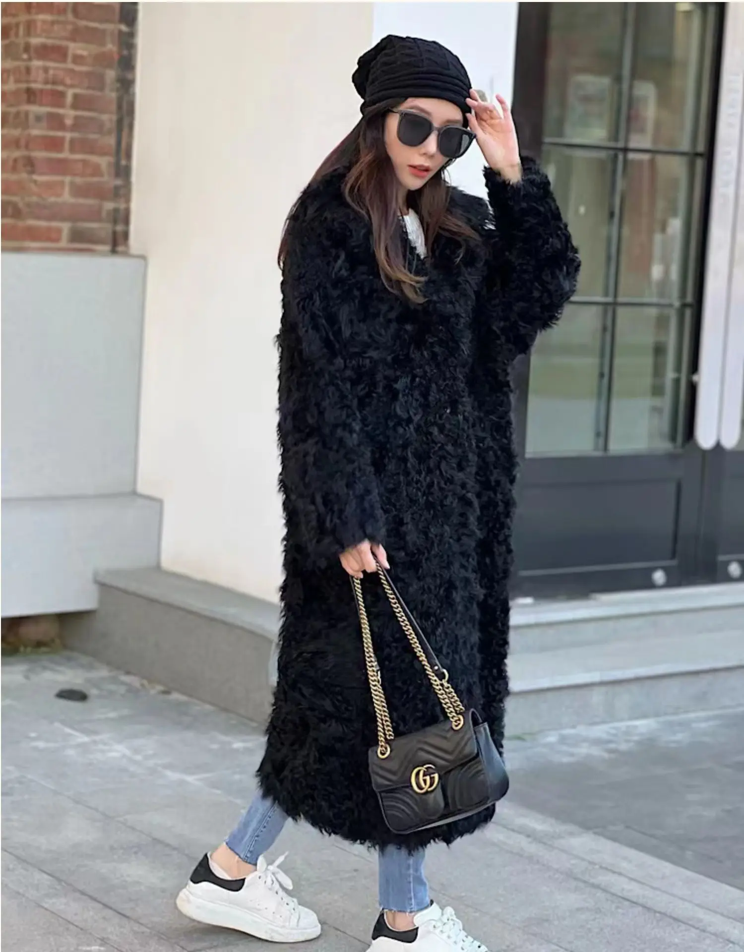 Hot Sales2023 Teddy Bear Version Premium Streetwear Autumn And Winter New High-End Lamb Curly Long Fur Integrated  Female Jacket