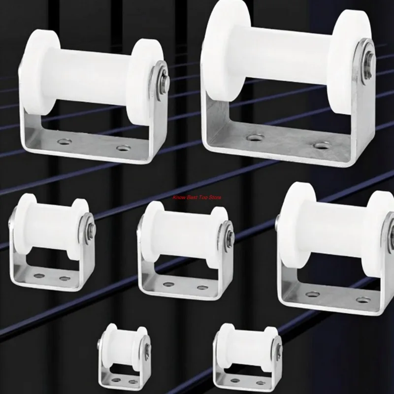 H-shaped Nylon Pulley Double-bearing Guide Wheel Square Track Roller Sliding Shower Door Rollers Bracket Wheel Hardware Tools