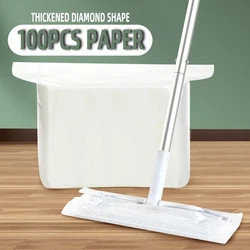 Thickened diamond patterned 100PCS electrostatic precipitator paper disposable cloth for household cleaning of hair and dust