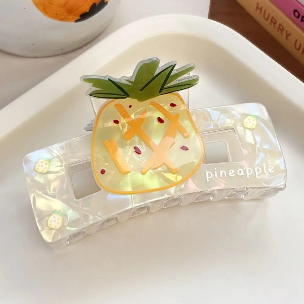 

Lovely Sweet Strawberry Shark Clip Watermelon Cherry Fruit Acetate Claw Clip Cute Delicate Ponytail Shark Clip Daily