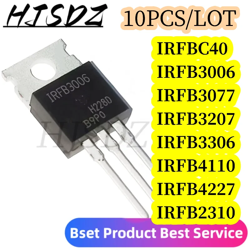 10 piezas IRFB4110PBF IRFB4110 TO-220 transistor IRFB4310 IRFB3006 IRFB3077 IRFB3207 IRFB3306 IRFB4110 IRFB4227 IRFBC40