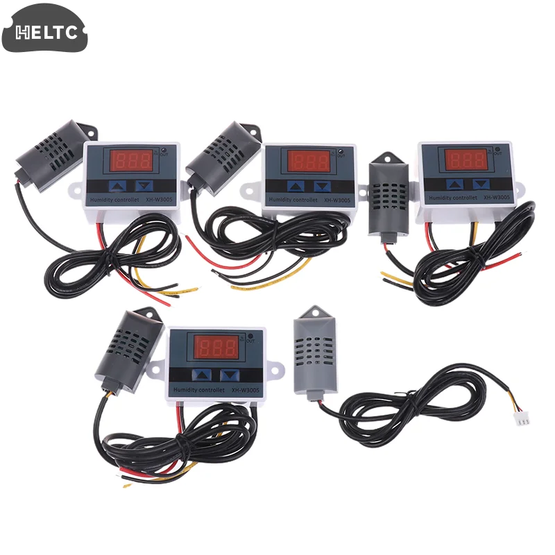 DC XH-W3005 Digital Humidity Controller 12V 24V 220V Humidistat Hygrometer Humidity Control Switch Regulator + Humidity Sensor