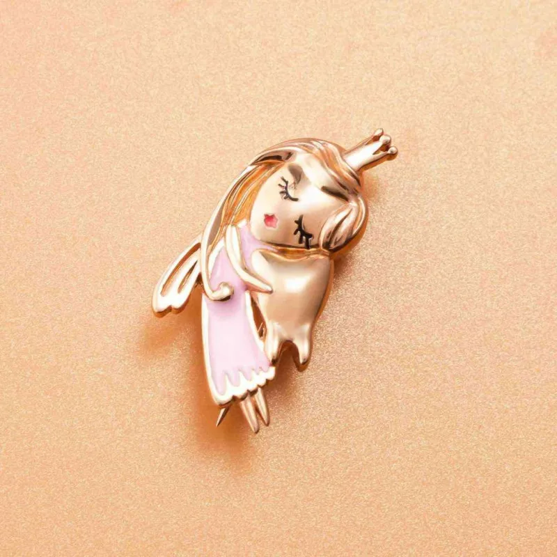 Harong New Dental Care Brooch Cute Angel Doctor Enamel Pin Badge for Dental Medicine Student Teacher Graduation Gift