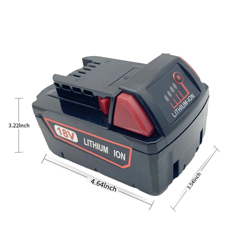 18V 5Ah 7Ah lithium battery, For Milwaukee Electric drill, chainsaw, screwdriver M18  series tools, M18B M18B2  M18B4  M18B5