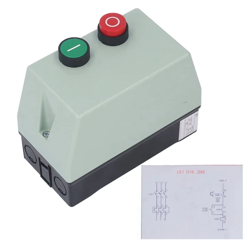 Imagen 1 del producto Arrancador de Motor magnético impermeable, caja de interruptor magnético ignífugo, monofásico, 220V, 230V, 3 fases, 380V, 400V, 9-13A