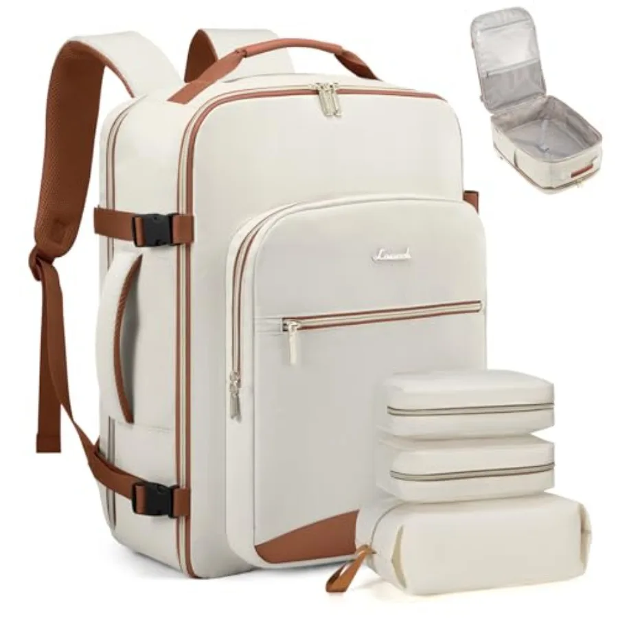 

Travel Backpack for Women and Men 40L, Airline Approved Carry On Backpack Travel Essentials, TSA Carry on Luggage, Waterproof P