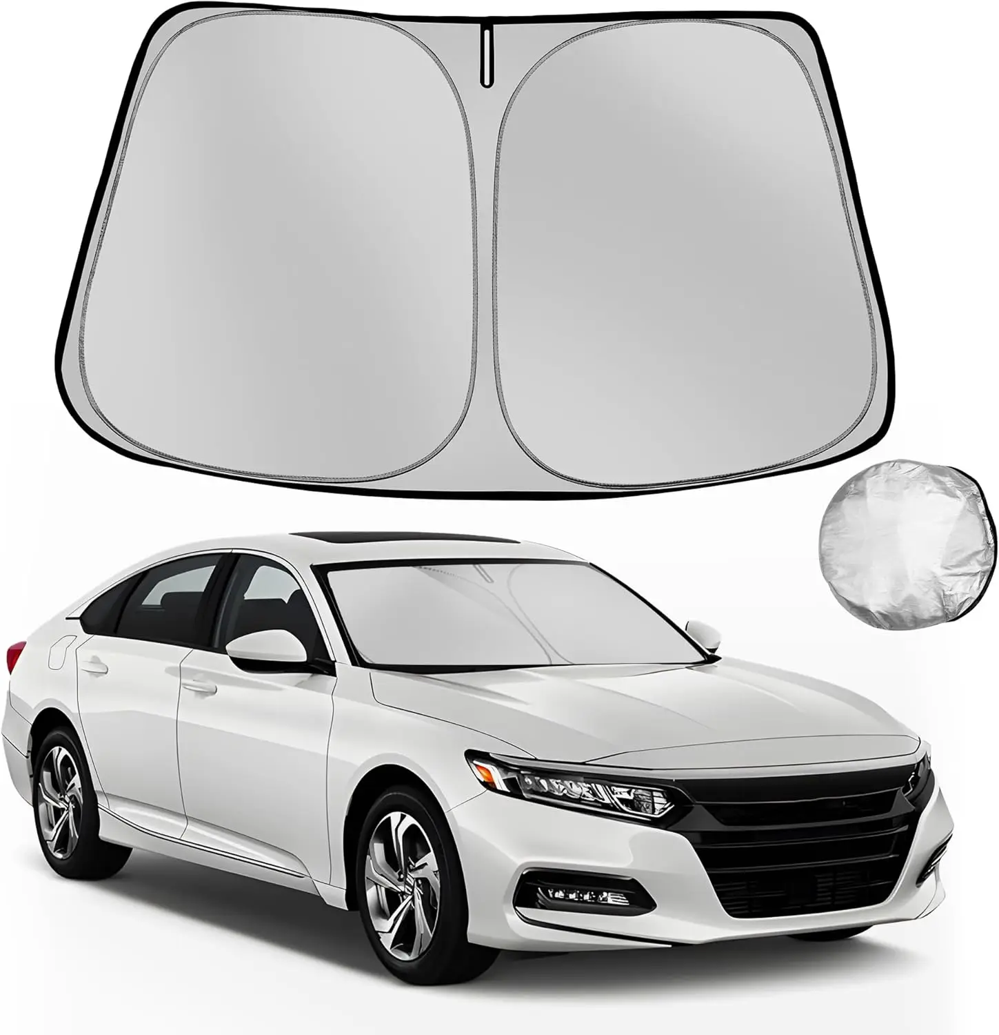 

Солнцезащитный козырек на лобовое стекло для Honda Accord Sedan 2018-2025, складной солнцезащитный козырек для переднего окна автомобиля, блоки УФ-лучей и обогрева автомобиля
