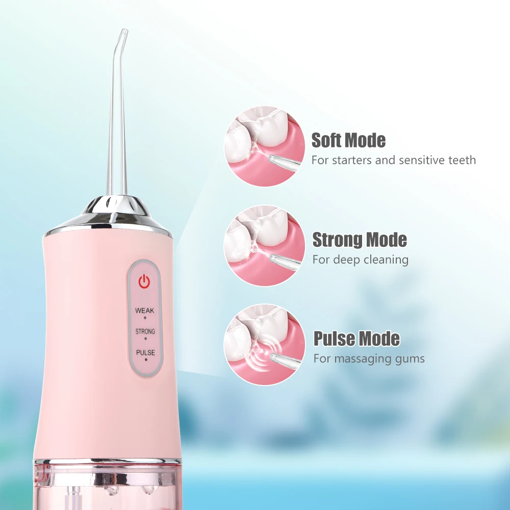 Irrigator Oral Pembersih Scaler Gigi Ultrasonik Jet Air Flosser Air Sikat Gigi Elektrik Set Perawatan Mulut Pemutih Gigi