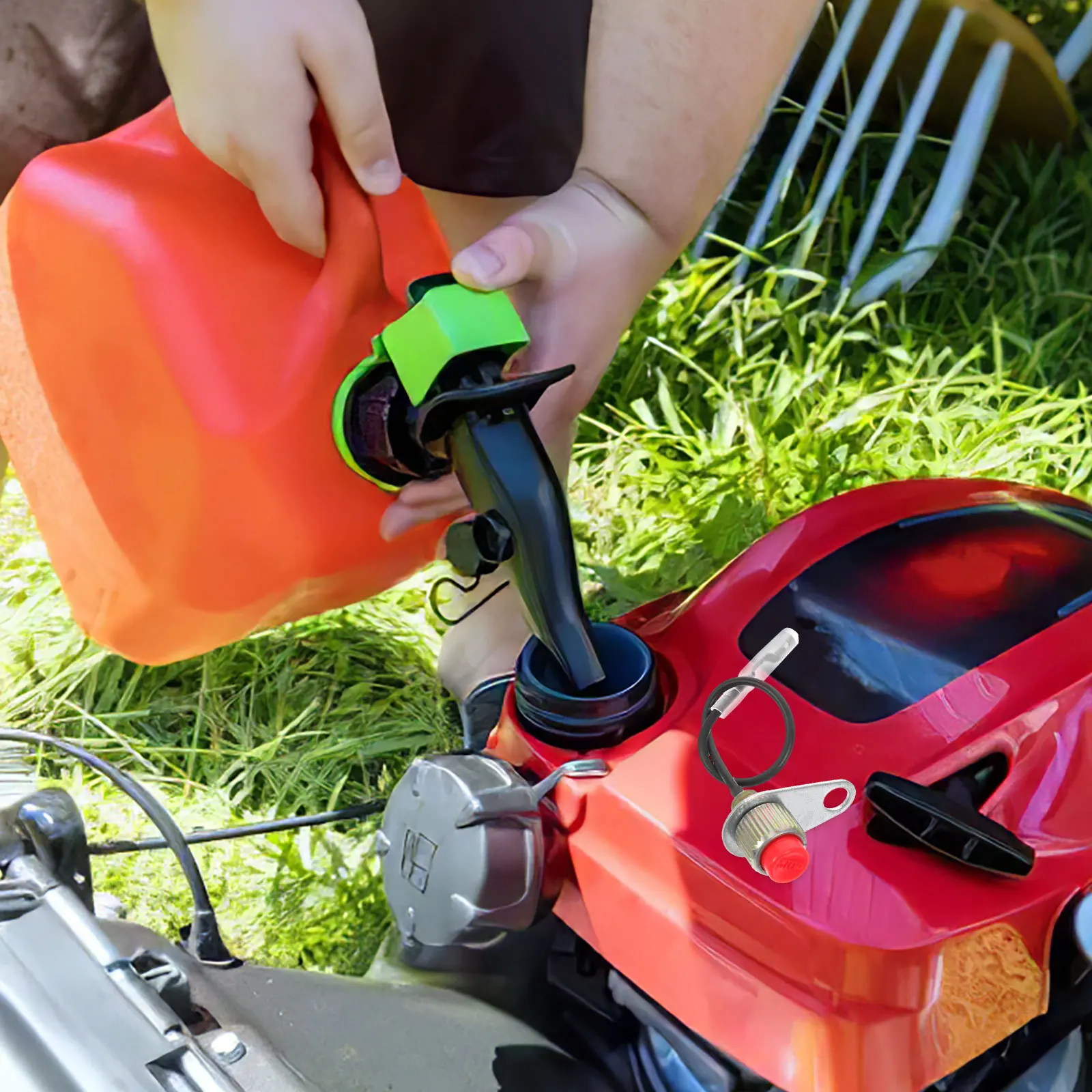 

4Pcs Ignition Switch Garden Mower Protective on Off Stop Compact Replacement Control Lawn Mower Parts Pruning Tool