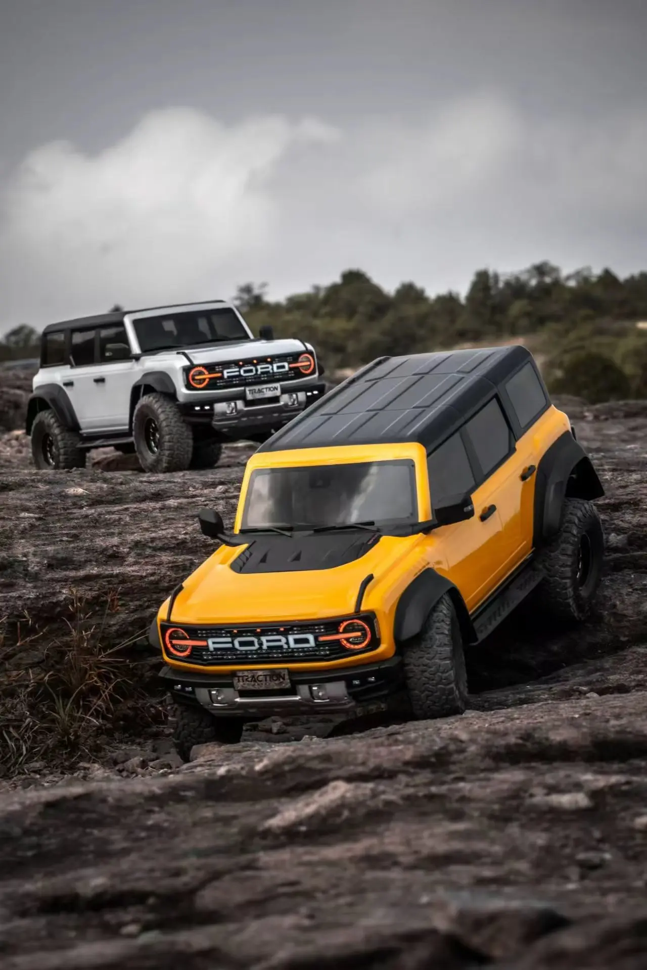 1/8 Scale KM Ford Bronco Raptor RC crawler with 4WD brushless power