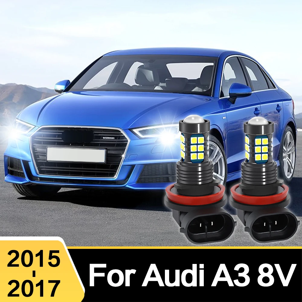 LED Car Light Front Bulb Fog Lamp For AUDI A3 8V 2015 2016 2017 Accessories