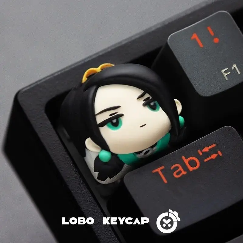 LOBO KEYCAPS KO Transparent Neon JETT Century egg Personalized Key Cap Three dimensional Key so the keyboard is suitable for Q