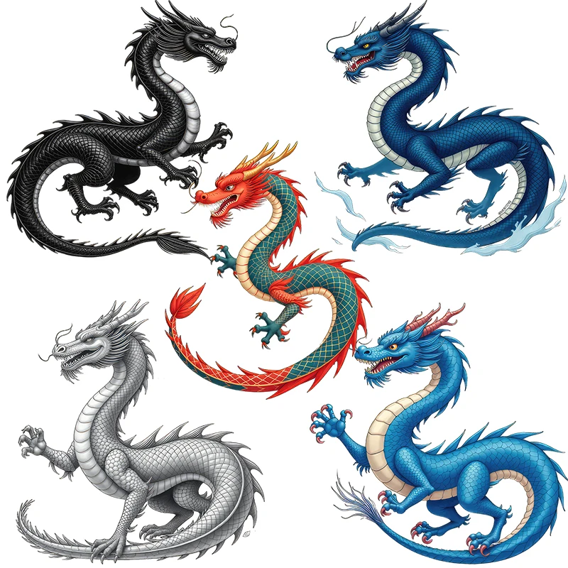 Three Ratels QO40 Mighty Dragon Art Wall Stickers for Home Decoration Personalized car body decals