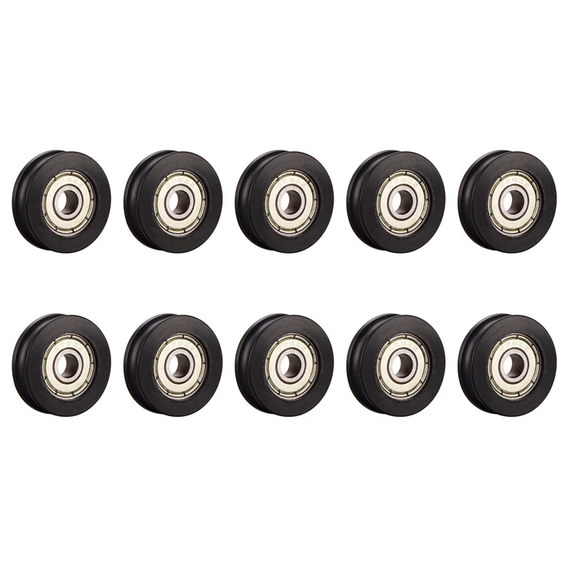 

10 Pcs Plastic Embedded 626ZZ Window Door Wheel U Groove Guide Pulley 6278Mm Ball Bearing For 3D Printer