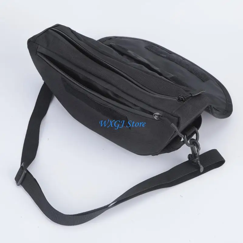 37JE Clear Display Window Handlebar Bag for Motorcyclists, Soft Fabric Storage for Small Items, Route Checks, and Casual