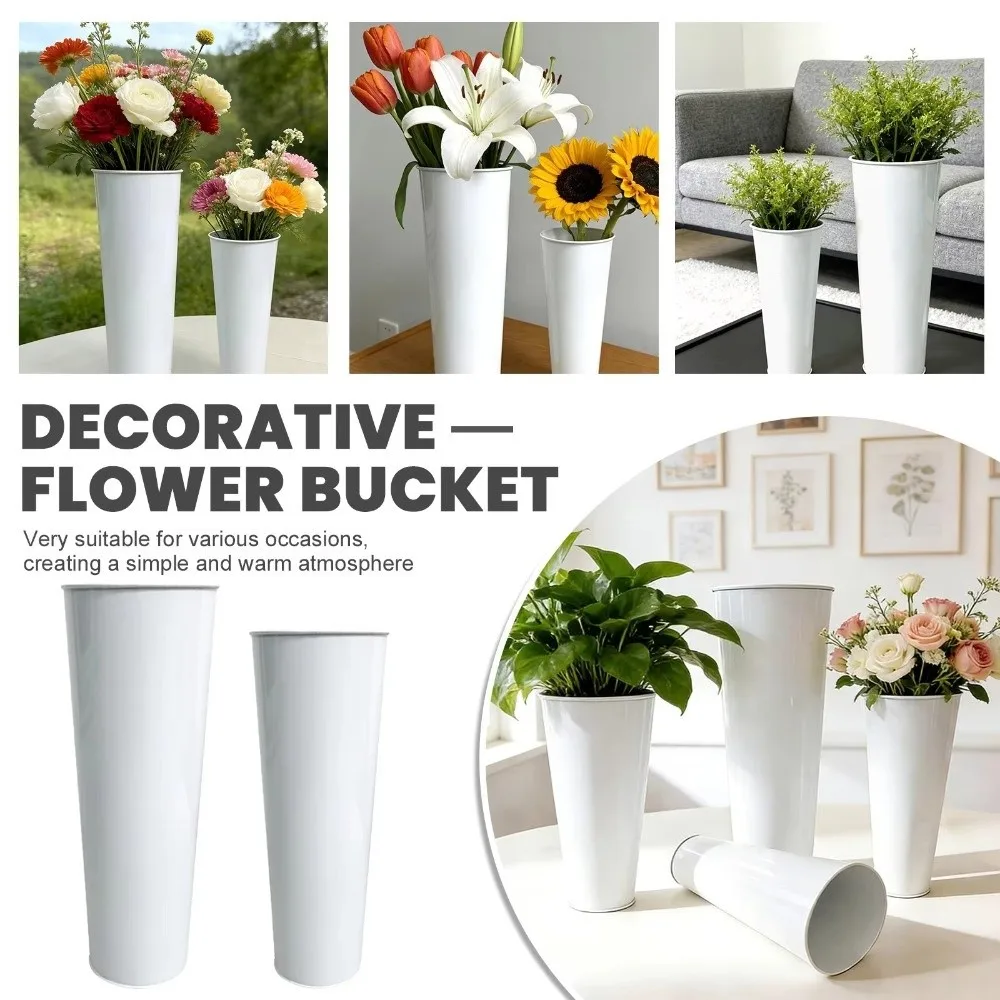 Waterproof Flower Bucket Flower Coating Rust-Resistant Watergrass Cultivation Bucket Galvanized Flower Arrangement Bucket