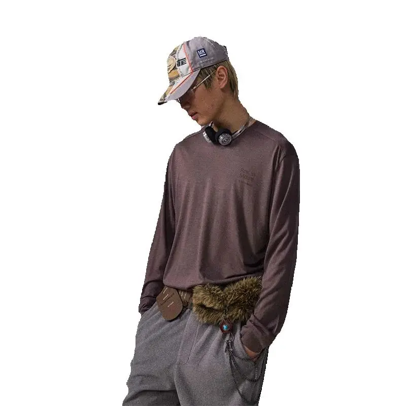 

NOTHOMME Monterest Merino Wool Blend Long Sleeve T-Shirt Outdoor Mountain Style Relaxed Fit Men's Base Layer Thermal Top