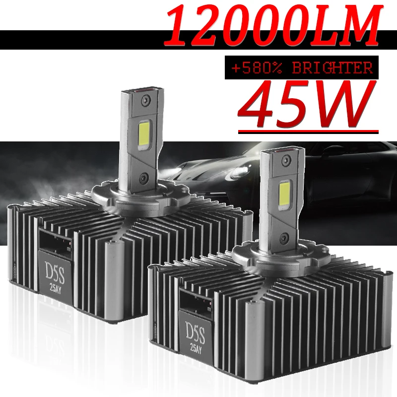 

D5S LED Headlights Led 12000LM 35W Canbus 1:1 HID Bulb Canbus Super Bright Car Light Auto 6000K 12V Plug&Play Turbo LED Bulb