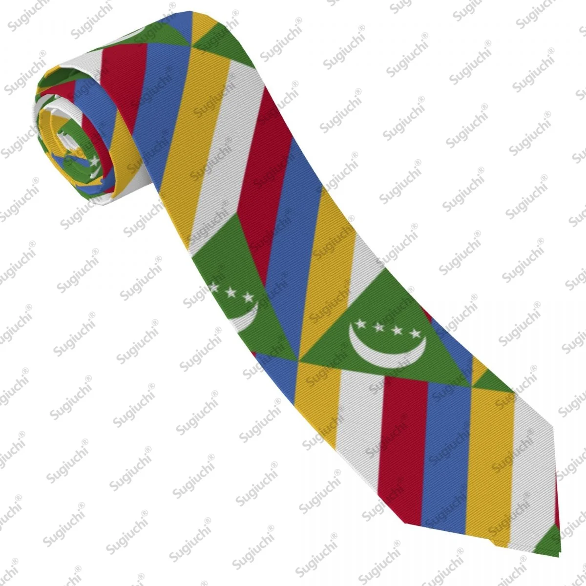 2026 Comoros Flag Wedding PartyNeck Ties For Men Women Casual Plaid Tie Suits Slim Necktie Gravatas For Gift