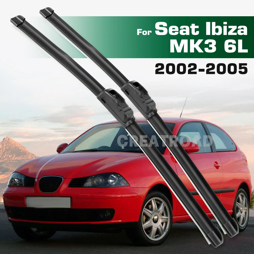 

For Seat Ibiza MK3 6L 2002-2005 2003 2004 LHD&RHD Front Wiper Blades Windshield Windscreen Window Brush 21"+19"