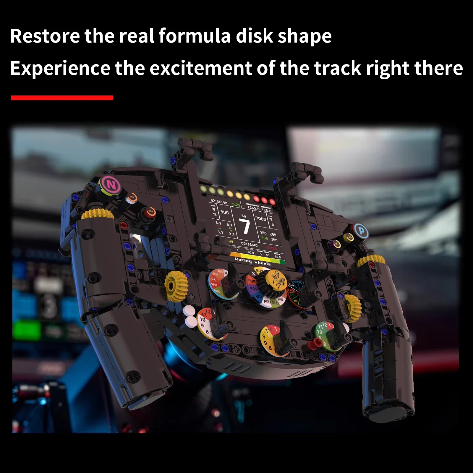 Lenkrad Bausteine Simulation Racing Räder Modell Handy Halter Kind Montage Spielzeug Kreative Weihnachten Geschenk 833PCS