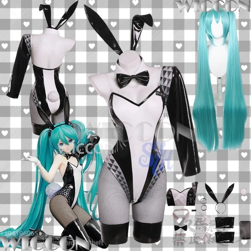

Game Project Sekai Cosplay Mikuu Vtuber Kawaii Racing Suit Fishnet Stocking Unny Girl Y2K Halloween Party Carnival Outfit Cos