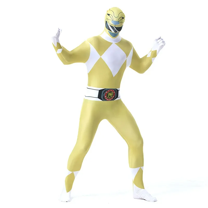 Kyoryu Sentai Zyuranger Traje de Halloween para adultos e crianças, Blue Bits Rangers Cosplay, Macacão Zentai, Equipe de Dinossauros do Adulto