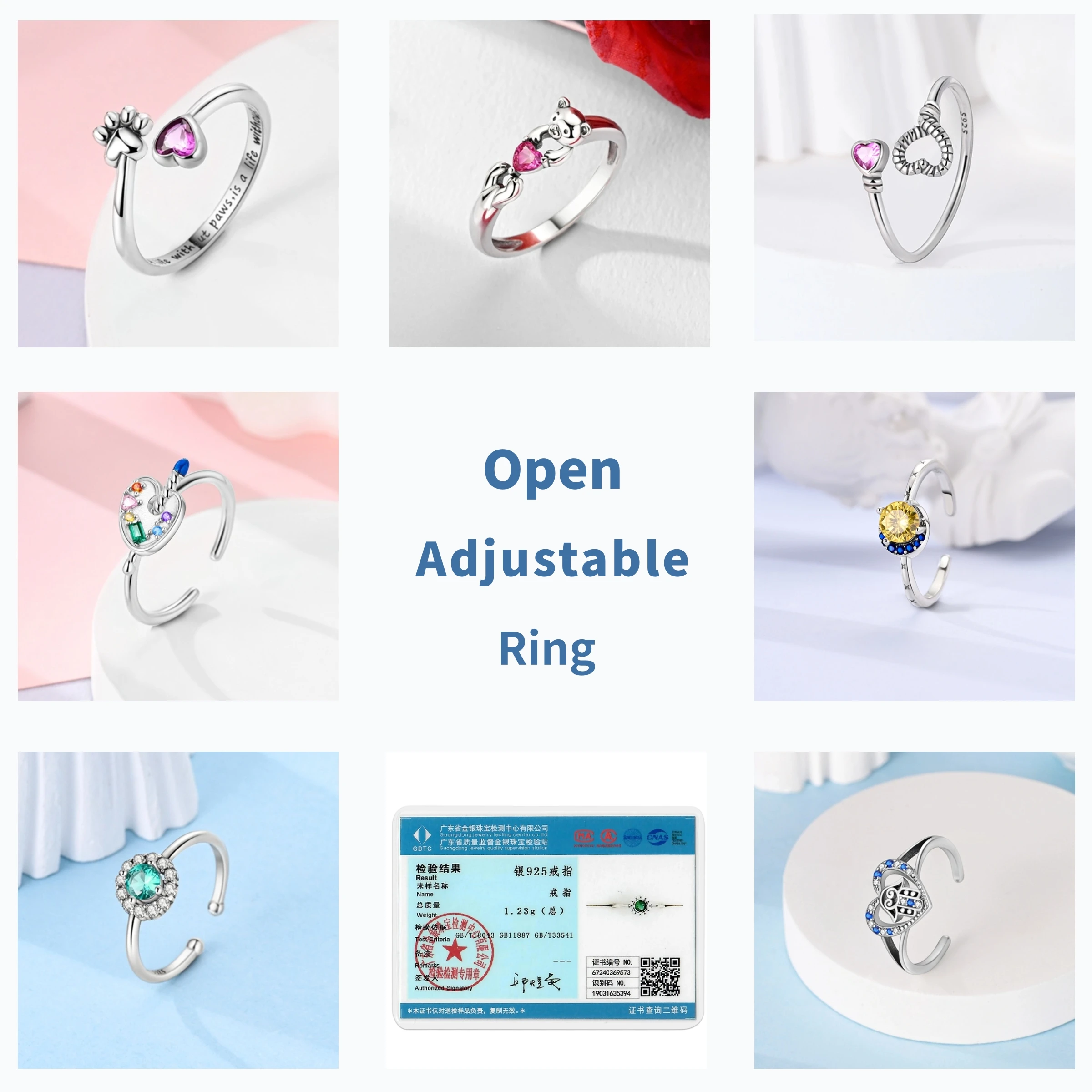 Women's Butterfly Adjustable 925 Sterling Silver Ring