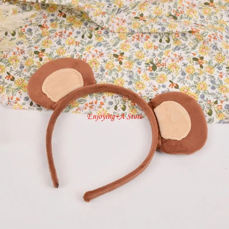 PXPB Monkey Costume Set Monkey Ears Tail Plush Animal Fancy Costume Accessories for Kids Halloween Cosplay Accessories