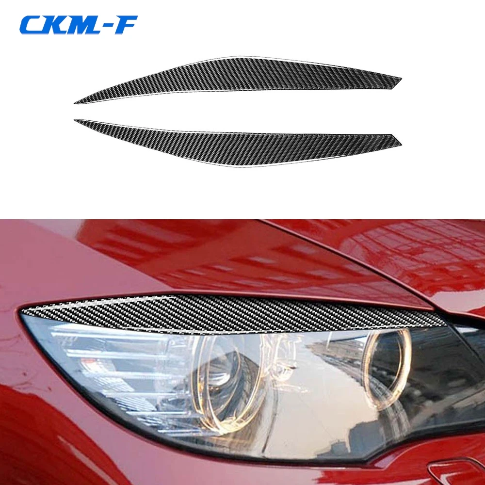 

Carbon Fiber Front Bumper FogLamp Eyebrow Trims Car Decoration For BMW X6 E71 2008 - 2014 Body Kits Accessories