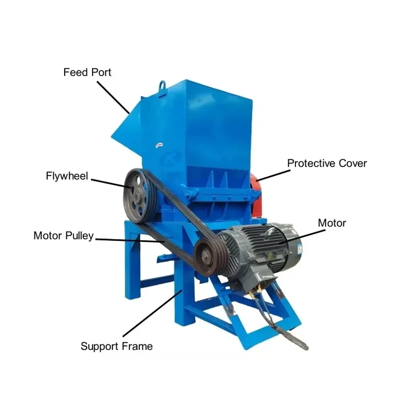 Automatic High Efficiency Plastic Bag & Barrel Crusher Shredder with Pump Portable & Quiet Operation