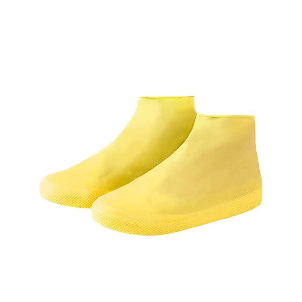 Pair Waterproof Latex Shoe Covers Elastic Disposable Non-Slip Foldable Boot Covers Rain Snow Outdoor Activities Hiking Camping
