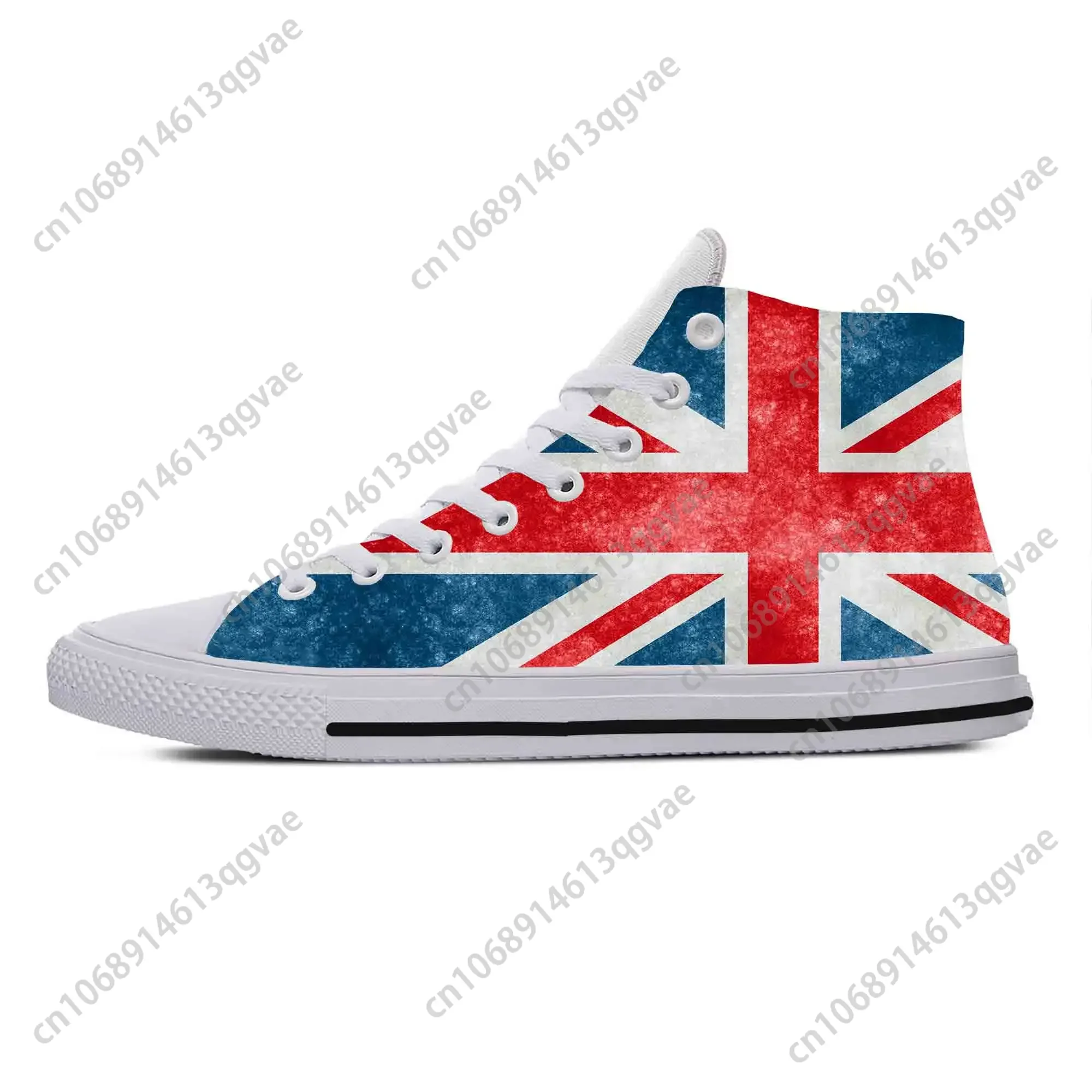 UK England Union Jack British Great Britain Flag High Top Sneakers Mens Womens Teenager Canvas Sneaker Casual Couple Custom Shoe