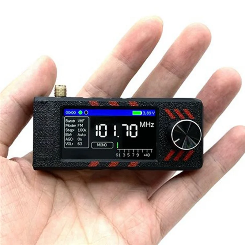 ABMF-SI4732 0.5-108Mhz 휴대용 라디오 1.9인치 IPS 스크린 포켓 미니 라디오 With9.9Khz-181Mhz 루프 안테나