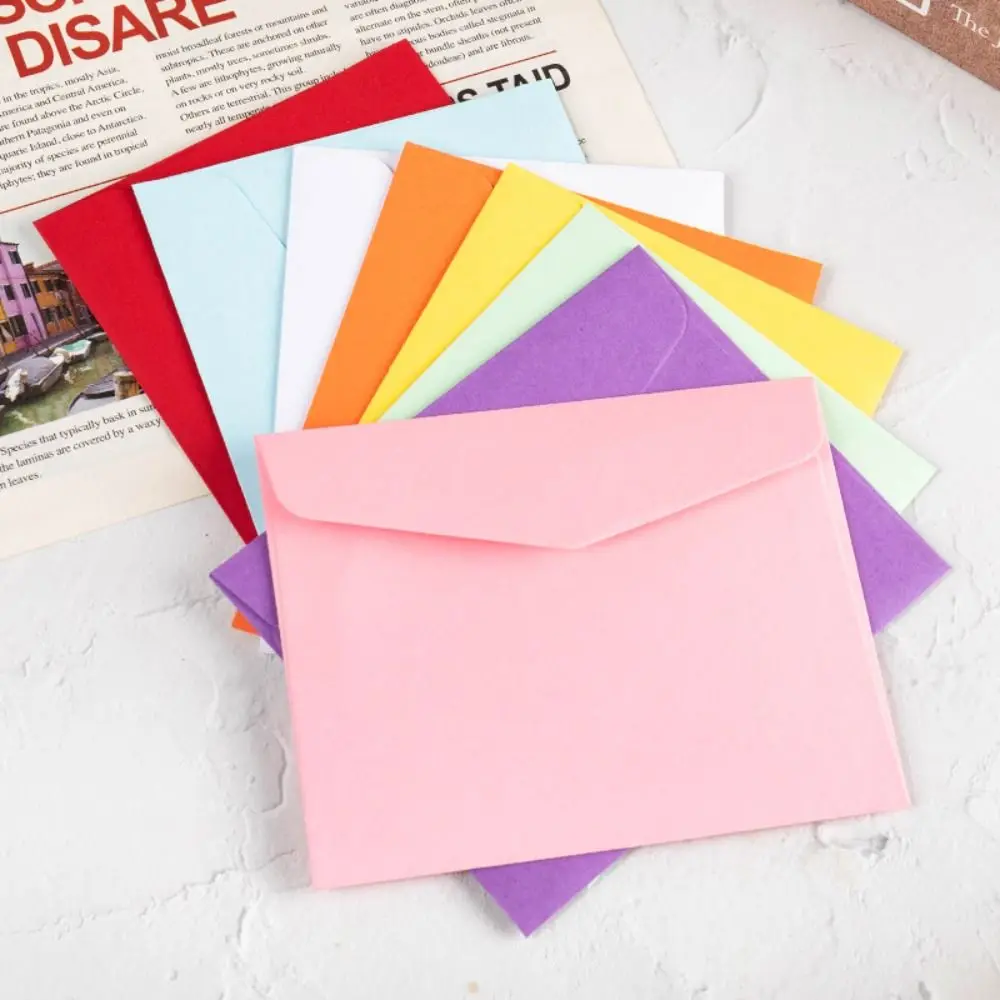 Fashion Colorful Paper Card Envelope Fresh Minimalist Style Unprinted Small Paper Envelope Offset Paper Card Packaging