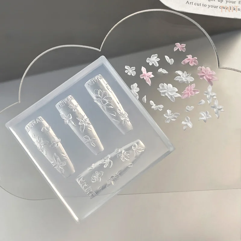 Resin Art Templates Free - Силиконовая форма для ногтей 3D «Цветы»: