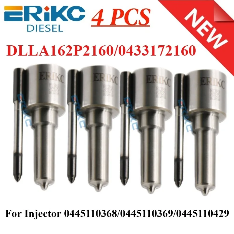 

4 шт. наконечник топливной форсунки DLLA162P2160 Common Rail Diesel 0433172160 для инжектора 0445110368 0445110369 0445110429