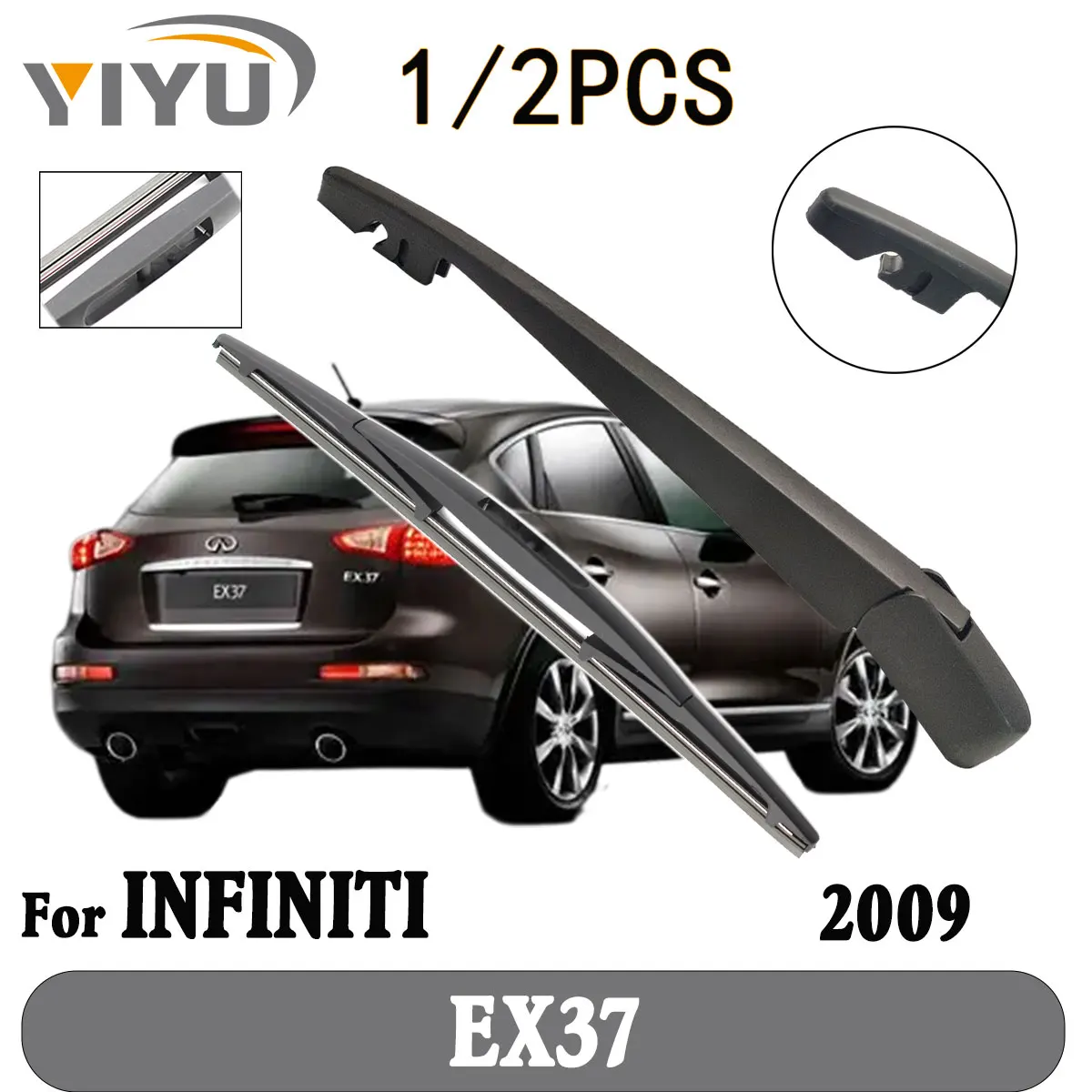 

1/2 шт., щетка заднего стеклоочистителя, рычаг стеклоочистителя, лобовое стекло, чистая задняя дверь, окно, автомобильная щетка от дождя для INFINITI EX37 2009