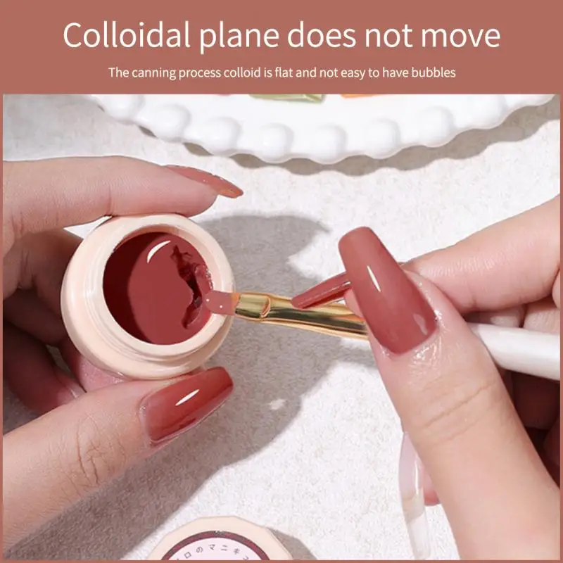 Popular Color Vibrant Colors Premium Formula Japanese Solid Glue Nail Polish Japanese Solid Glue Trending Nail Product Nail Shop