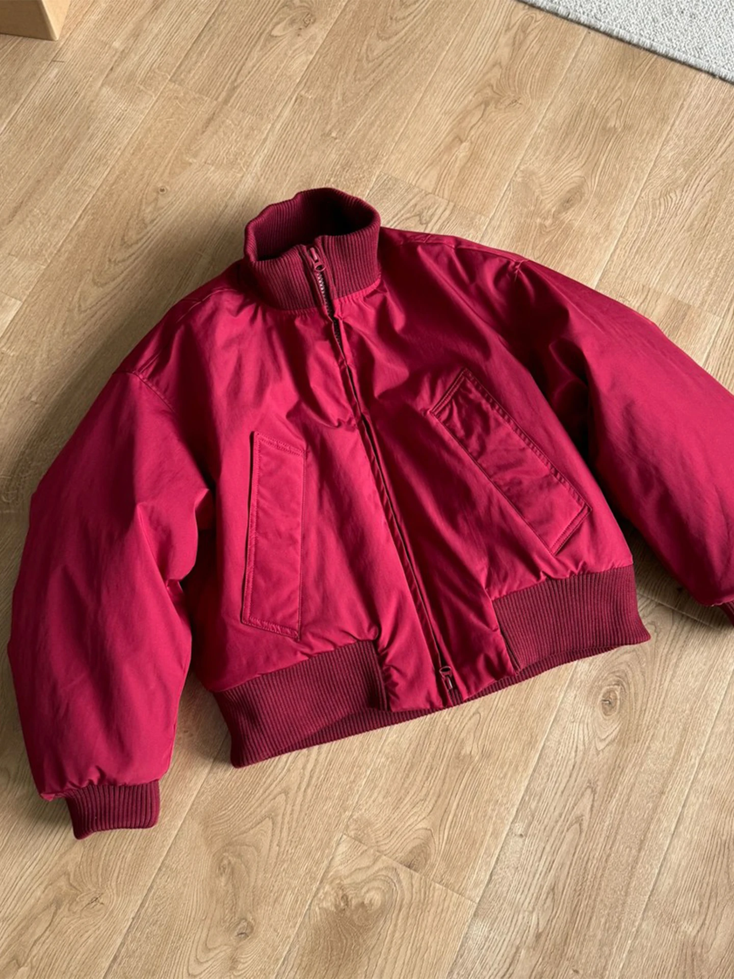 

Мужской бомбер Jaet, красное хлопковое пальто Thi Warm ort Sle с воротником-стойкой, американский пилот Jaet, зимняя верхняя одежда, повседневная одежда