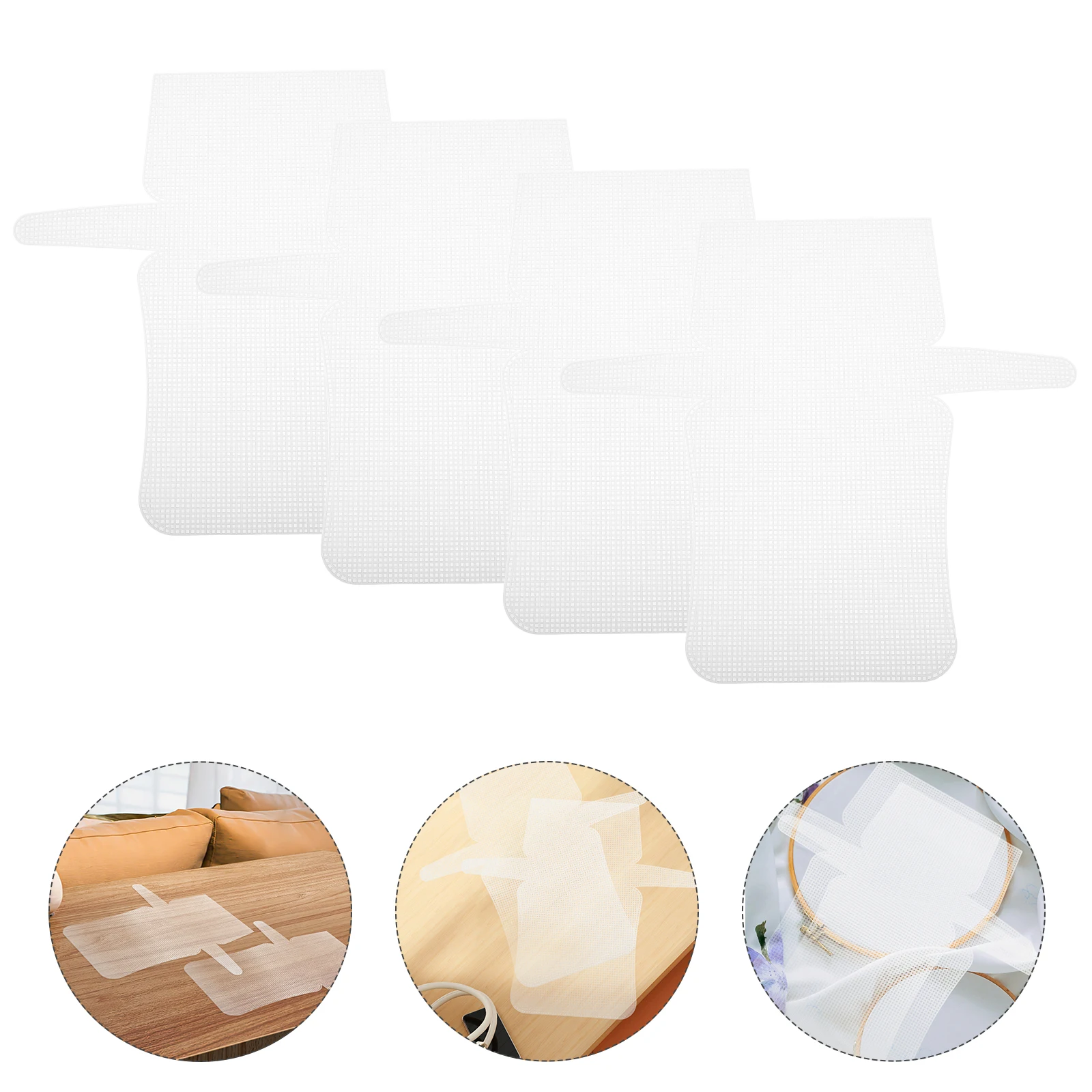 

4Pcs Plastic Mesh Canvas Sheets for Purses Cross Stitching DIY Embroidery Lightweight Portable Crafting Yarn Projects Beginner