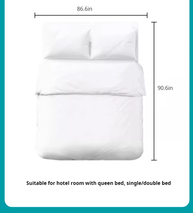 4-teiliges verdicktes Einweg-Bettlaken Bett bezug Kissen bezug Set schmutz abweisend tragbares Bettwäsche set Reise Hotel Isolation Bettwäsche – Detail 12